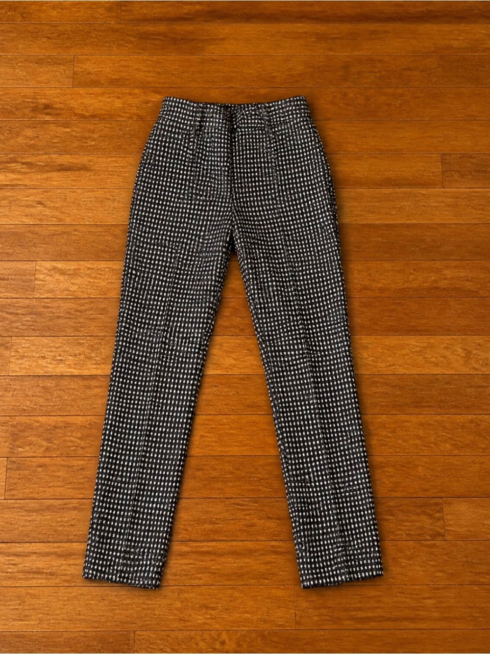 NWT Gianni Bini Black, Brown, and Ivory Patterned Straight Leg Pants S